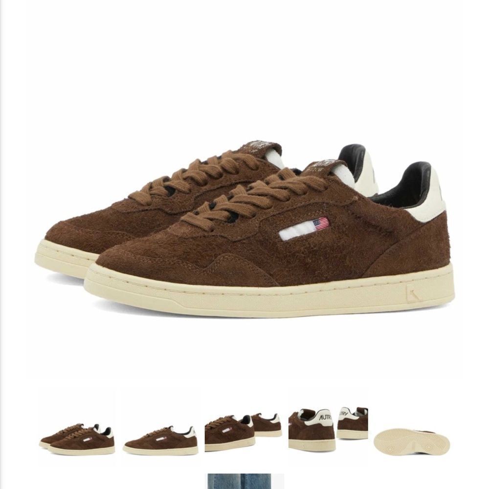 Autry Women's Flat Low Sneakers in Ebony NEW